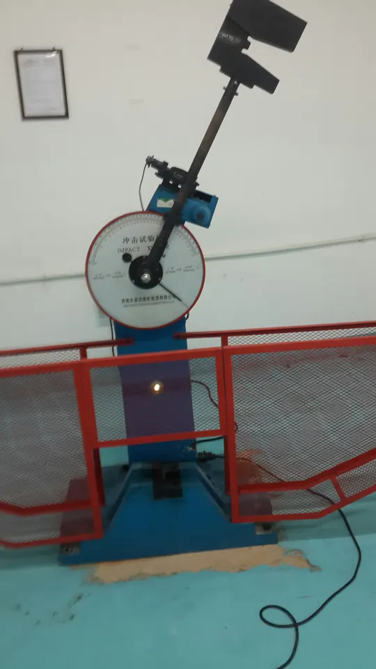 Impact testing equipment in the laboratory