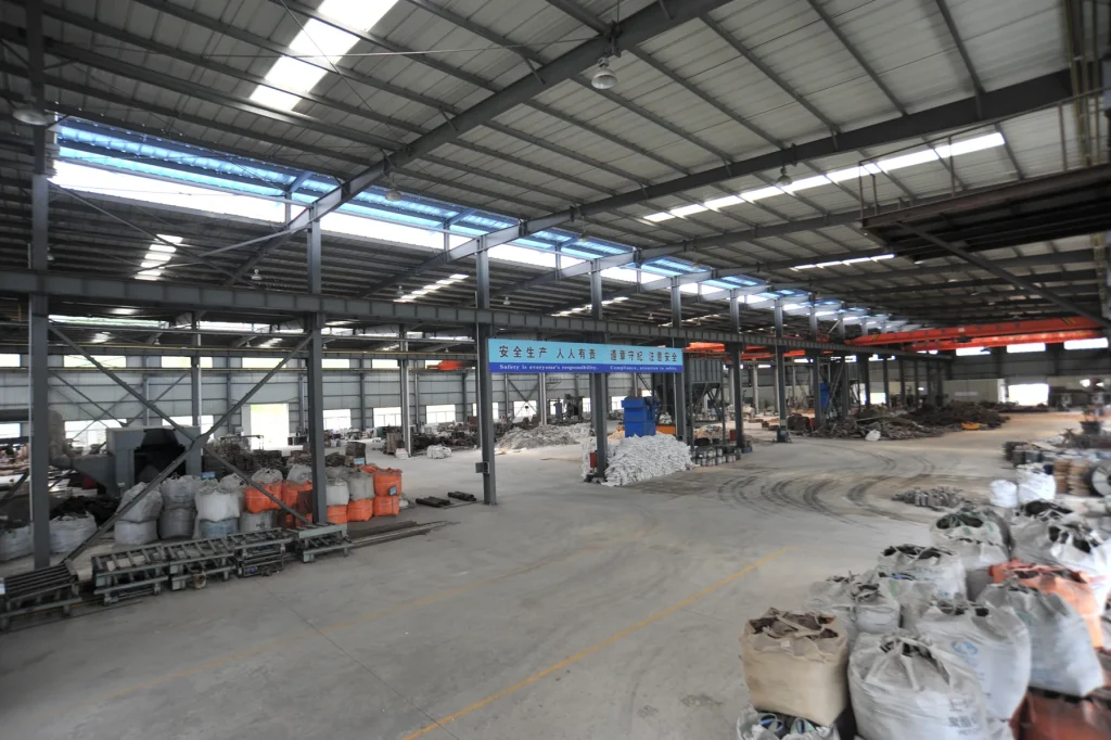 Wide view of the grinding media casting workshop