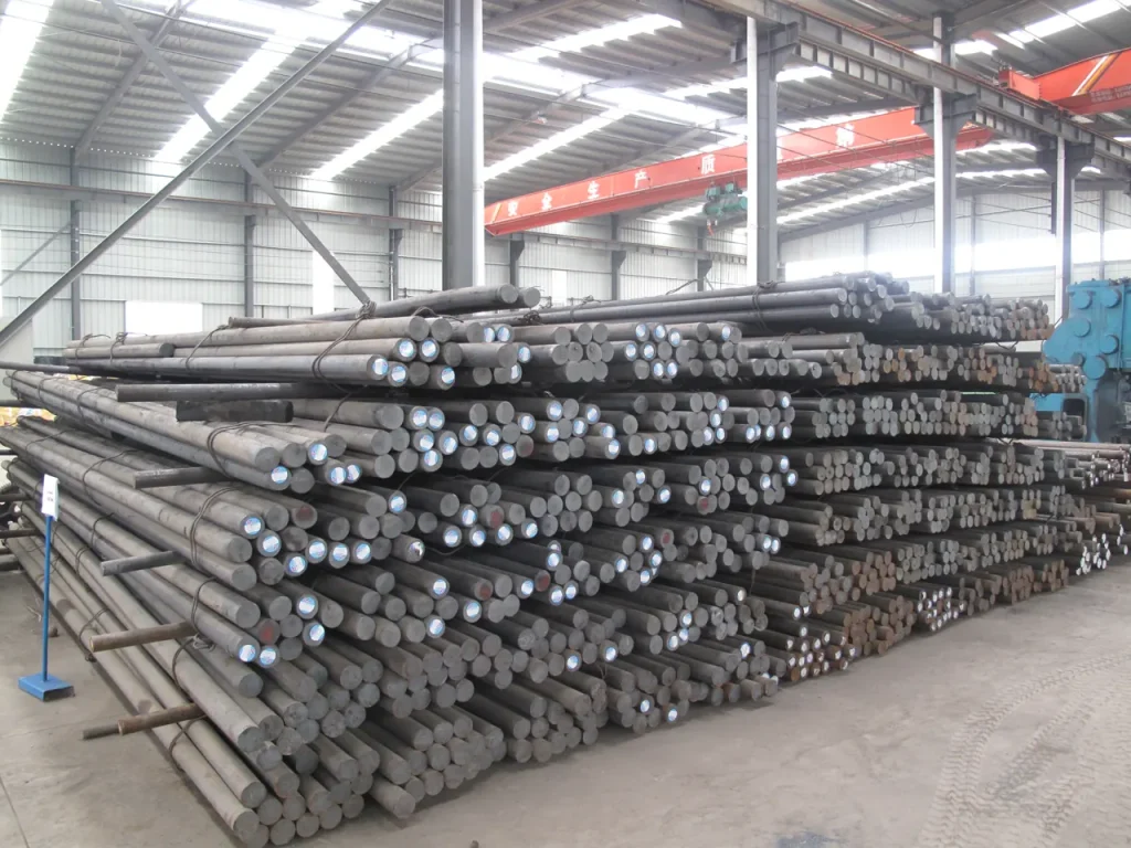 Grinding rods showing their length and surface finish